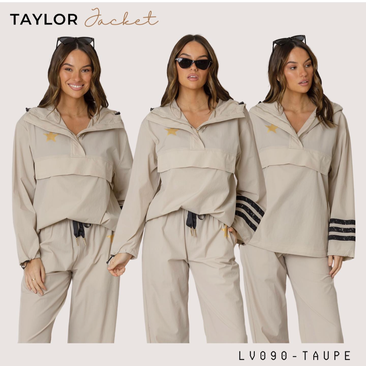 Love Lily - Taylor Star Windbreaker - Taupe