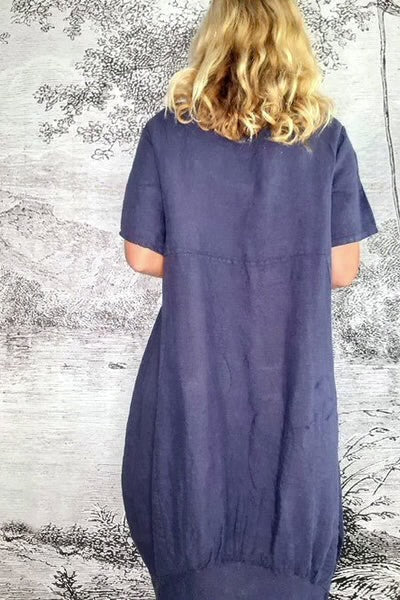 Helga May - Mid Sleeve Maxi Dress - Navy