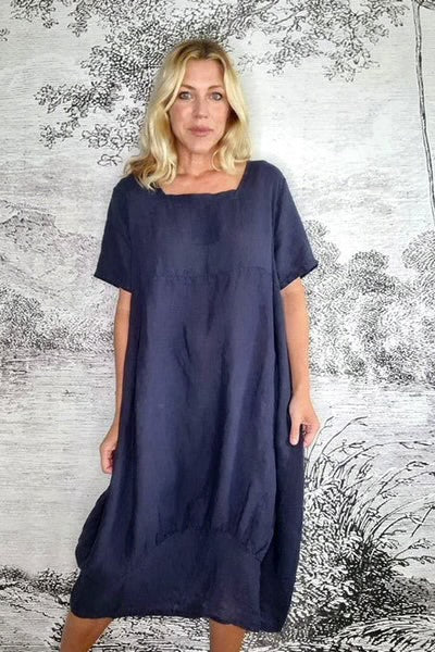 Helga May - Mid Sleeve Maxi Dress - Navy