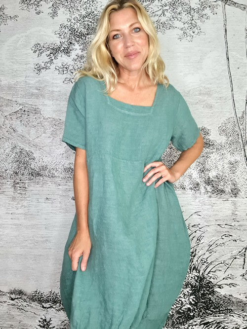 Helga May - MId Sleeve Maxi Dress - Moss