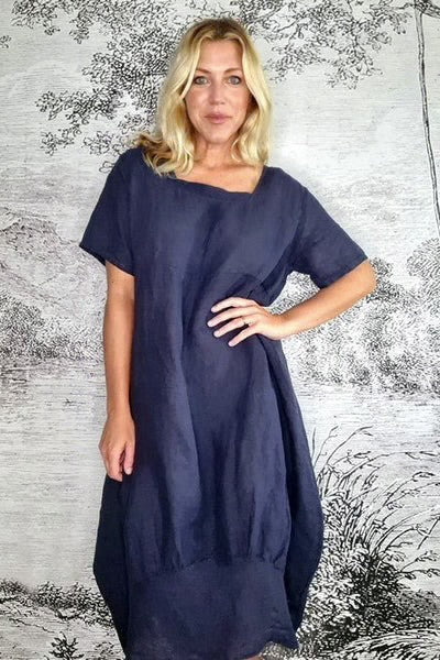 Helga May - Mid Sleeve Maxi Dress - Navy